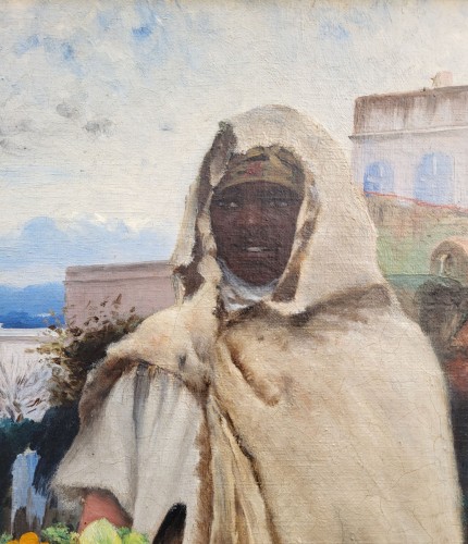 Paintings & Drawings  - Mule driver and his donkey in Algiers - Alfred Schlomka (19th-20th century)