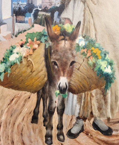 Mule driver and his donkey in Algiers - Alfred Schlomka (19th-20th century) - 