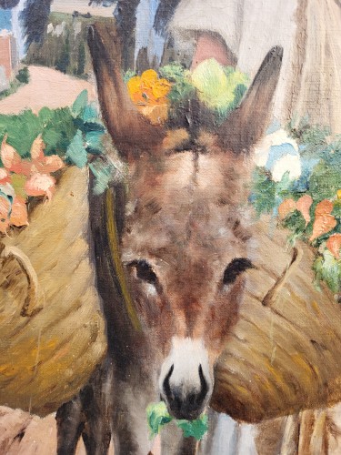 Mule driver and his donkey in Algiers - Alfred Schlomka (19th-20th century) - 