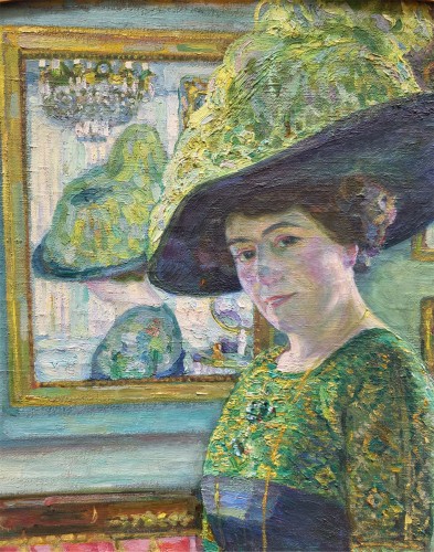 Paintings & Drawings  - Elegant in an Interior - Augustin Carrera (1878-1952)