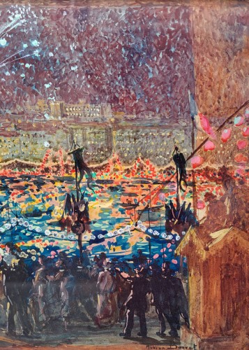 July 14th in Marseille - Marius BARRET (1865-1929) - 