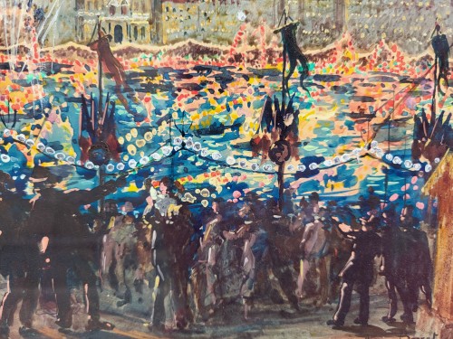 20th century - July 14th in Marseille - Marius BARRET (1865-1929)