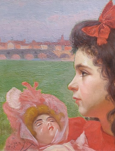 Paintings & Drawings  - Les enfants de l'artiste - Georges Castex (1860-1943)