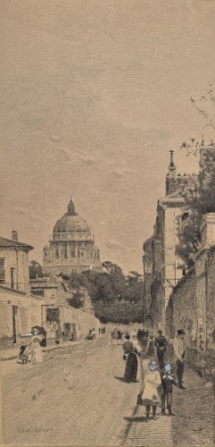 Le Val de Grace - Luigi Loir 1(845-1916) - Tableaux et dessins Style 