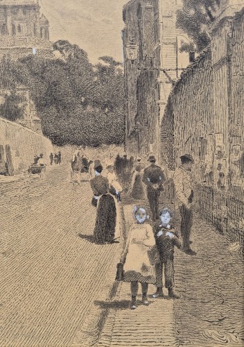 Tableaux et dessins Dessin, Aquarelle & Pastel - Le Val de Grace - Luigi Loir 1(845-1916)