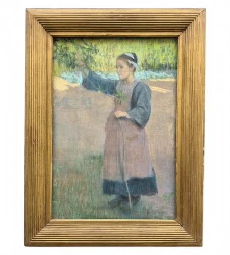 Young Breton Girl - Leslie Giffen Cauldwell (1861–1941)