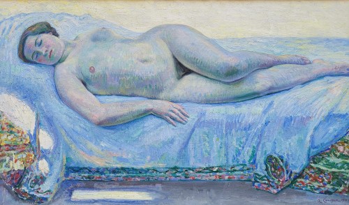 Sleeping Nude, 1911 by Augustin Carrera (1878-1952) - Paintings & Drawings Style 