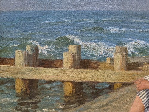 Young Girls on the Beach by Hermann Seeger (1857-1945) - 