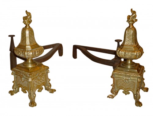 One paire of andiron, Louis XIV Centuty