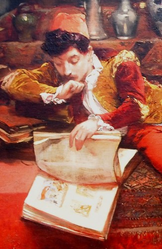 Tableaux et dessins Tableaux XIXe siècle - Louis Carrier-Belleuse (1848-1913) - Le troubadour au repos