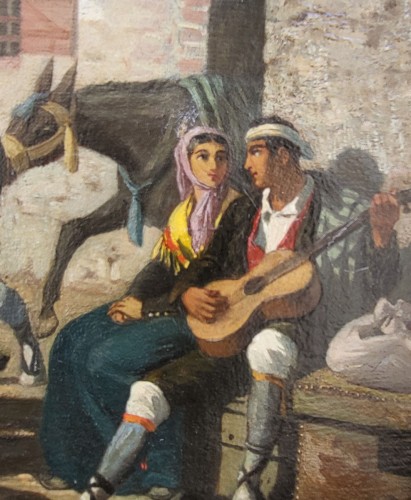 Tableaux et dessins Tableaux XIXe siècle - Paysans à la campagne - Eugène GLUCK (1820-1898)