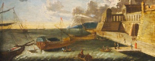 Marine, Arrival and departure of the port - Paintings & Drawings Style 