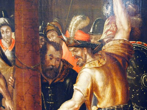 Tableaux et dessins Tableaux XVIIe siècle - Flagellation du christ à la colonne, fin XVIe début XVIIe