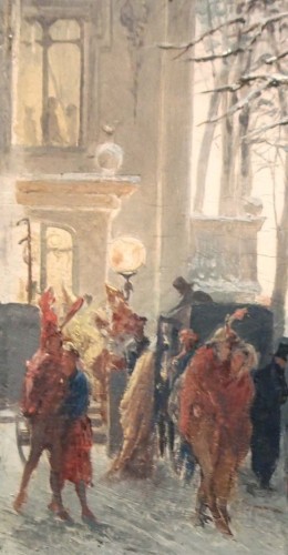 XIXe siècle - Bal masqué hivernal - Alessandro BALDUINO (1844 - 1891)