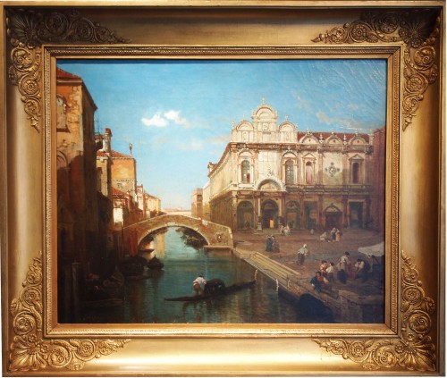Canal in Venice - Giusseppe ROSSI (1820-1899)