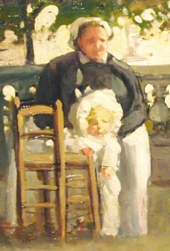 Paintings & Drawings  - DANNENBERG (1861-1948) - &quot;The nannies&quot; in Luxembourg Gardenor in Tuileries