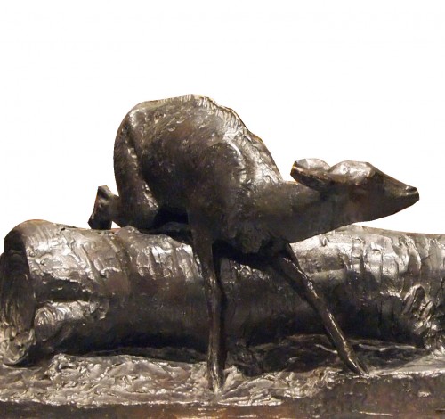 Sculpture  -  Fauna and Fawn - Ary J. L. BITTER (1883-1973)