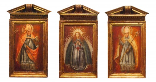 Religious Oil On Wood, Early 18th Century 