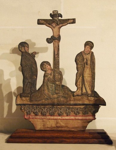 Ensemble de trois éléments de broderies religieuses XVIe siècle - Galerie Saint Martin