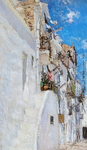 Rue animée à Ibiza - Ignacio GIL (1913 - 2003) - Galerie Saint Martin
