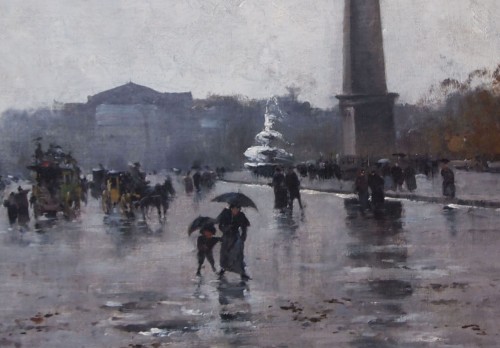 Tableaux et dessins  - Place de la Concorde par GALIEN LALOUE, signé de son psedudonyme, Liévin