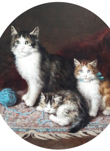 Cats - ules Gustave Le ROY (1851-1921) - Paintings & Drawings Style 