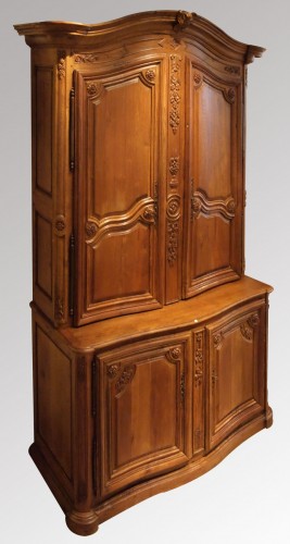 Antiquités - Oak Cupboard in two parts 18th century 