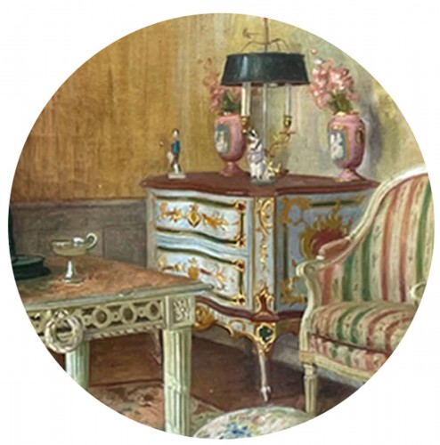 20th century - Interior of an apartment - Gaston HOFFMANN (1883-1977)
