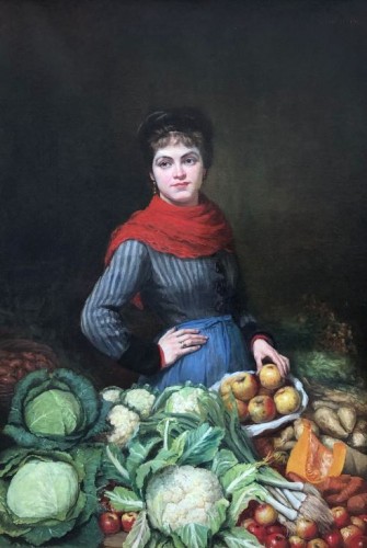 Vegetable woman seller