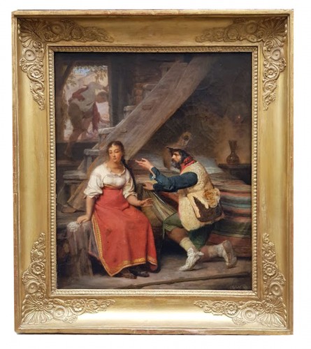 The visite - Sébastien Dulac (1802-1851)  - Paintings & Drawings Style 