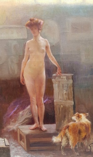 Tableaux et dessins  - L'atelier - Gaston HOFFMANN(1833-1977)