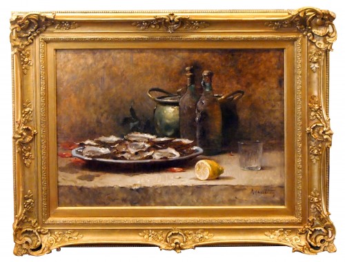 Nature morte aux huites -René Louis Chrétien (1867-1942)