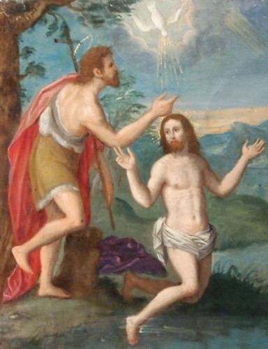 Paintings & Drawings  - The Baptism and the Descent from the Cross of Christ 