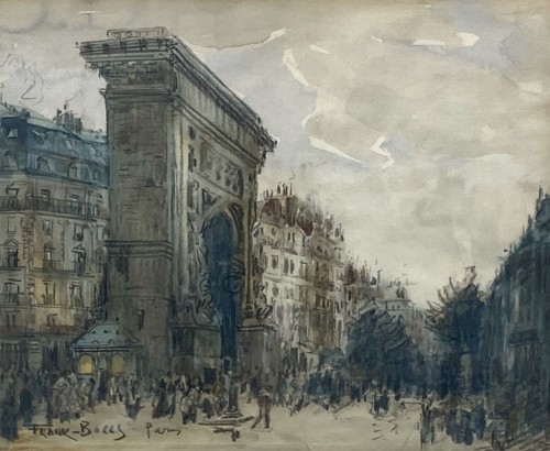 La Porte Saint-Denis, Paris - Franck Boggs (1855-1926) - Tableaux et dessins Style 