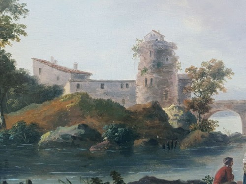 Port et chateau, 18e - Galerie Saint Martin
