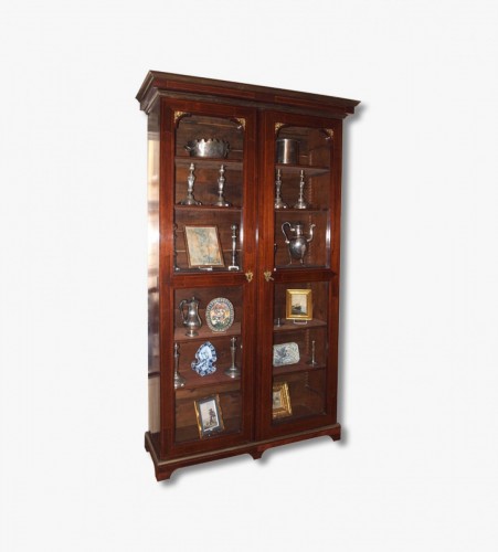 Bookcase, amaranth veneer, Louis XIV period - 