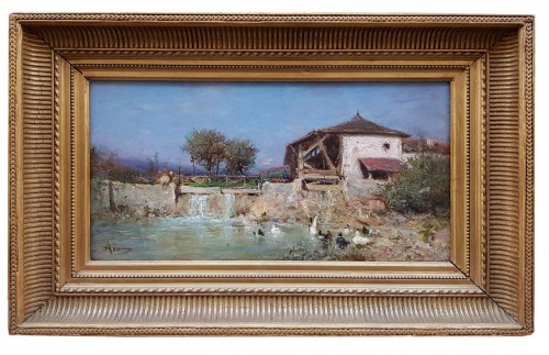 Cour de ferme  - Adolphe APPIAN (1818-1898)