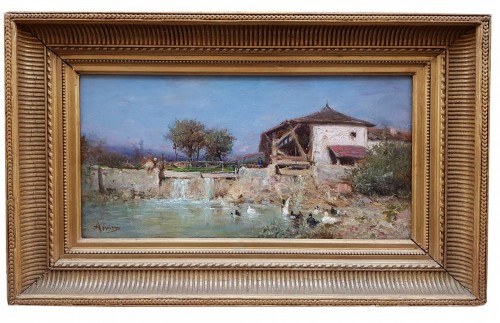 Cour de ferme  - Adolphe APPIAN (1818-1898) - Galerie Saint Martin