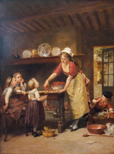 La cueillette et la Tarte - Charles LOBBEDEZ (1825-1882) - Galerie Saint Martin