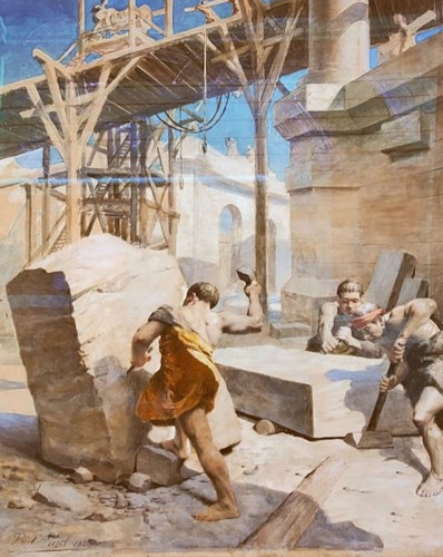  The builders - Paul Pujol (1848-1926) - Paintings & Drawings Style 
