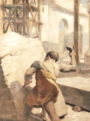 Les bâtisseurs - Paul Pujol (1848-1926) - Galerie Saint Martin