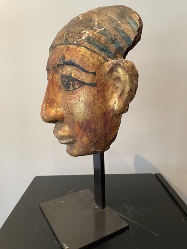 Masque de sarcophage - Egypte, Basse époque, 664-332 av JC - Archéologie Style 