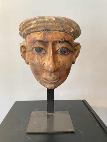 Masque de sarcophage - Egypte, Basse époque, 664-332 av JC - Galerie Samarcande