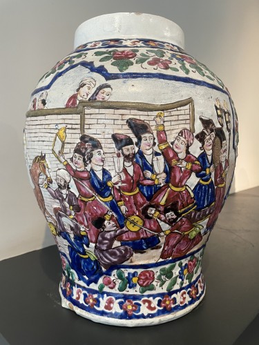 Porcelain & Faience  - Qajar Vase Iran 19th century