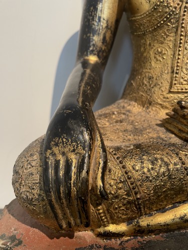 Bouddha assis, Thailand Rattanakosin XIXe siècle - Galerie Samarcande