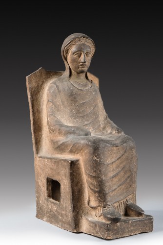 Dame assise Art étrusque, 4ème siècle av JC - Archéologie Style 