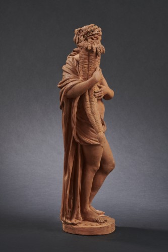 Sculpture Sculpture en Terre cuite - Cérès (l'Eté) et Vertumne (L'Automne) - Terre cuite, France seconde moitié du XVIIIe