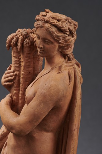 Cérès (l'Eté) et Vertumne (L'Automne) - Terre cuite, France seconde moitié du XVIIIe - Louis XVI