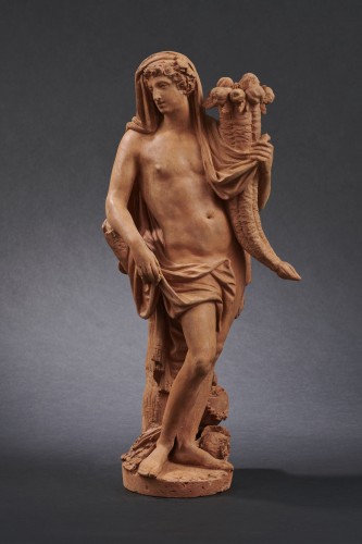 Antiquités - Ceres (Summer) and Vertumne (Autumn) - Terracotta, France 2/2 of the 18th 