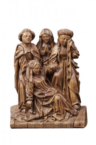La Pâmoison - Fragment de retable en chêne, Ardennes XVIe siècle
